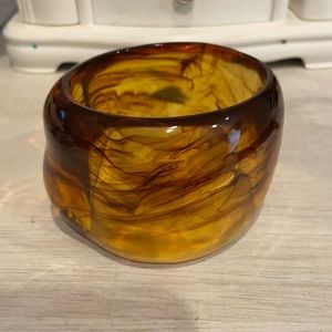 Smoky amber plastic bangle
